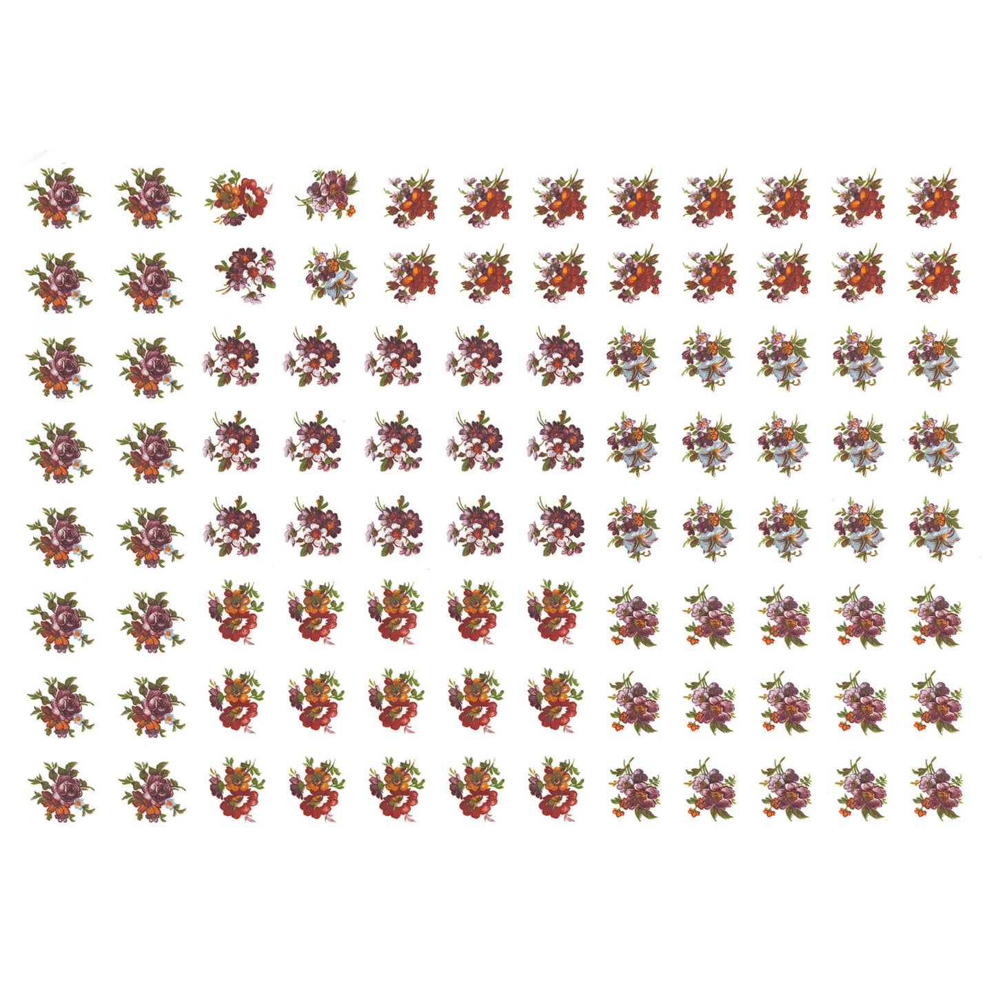 Vibrant Wildflowers Tiny Flowers Overglaze Ceramic Decals