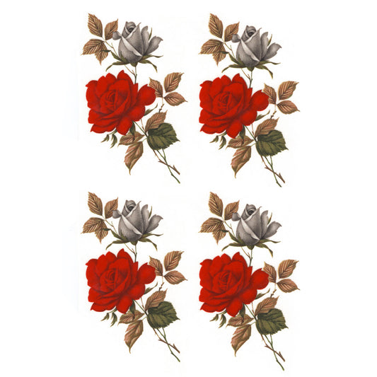 Red Roses Overglaze Ceramic Decals