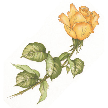 Yellow Roses Overglaze Ceramic Decals