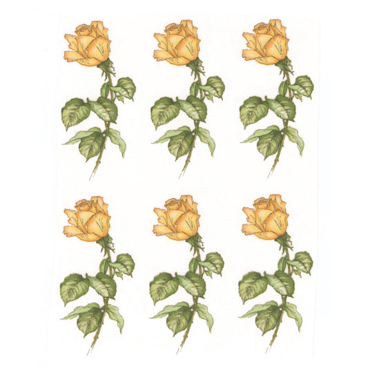 Yellow Roses Overglaze Ceramic Decals