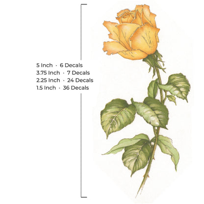 Yellow Roses Overglaze Ceramic Decals