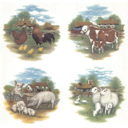 Farm Animals Overglaze Ceramic Decals