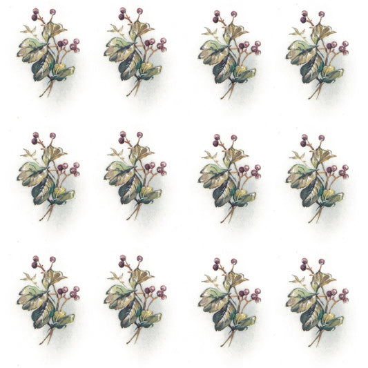 White Pink Wildflower 1 Inch 16 pcs Overglaze Waterslide Ceramic Decals