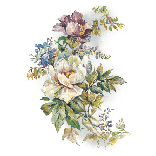 White Pink Blue Yellow Wild Flowers Overglaze Waterslide Ceramic Decals