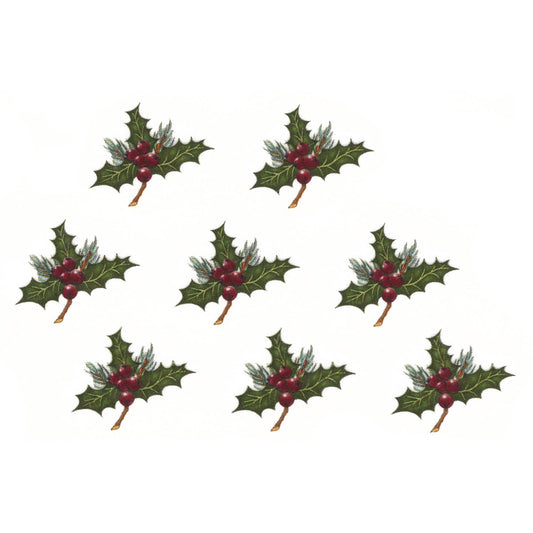 Christmas Holly Singles Overglaze Ceramic Decals