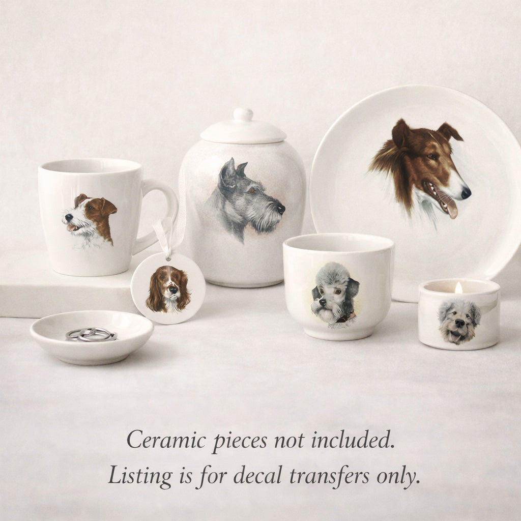 Dog Portrait Overglaze Ceramic Decals
