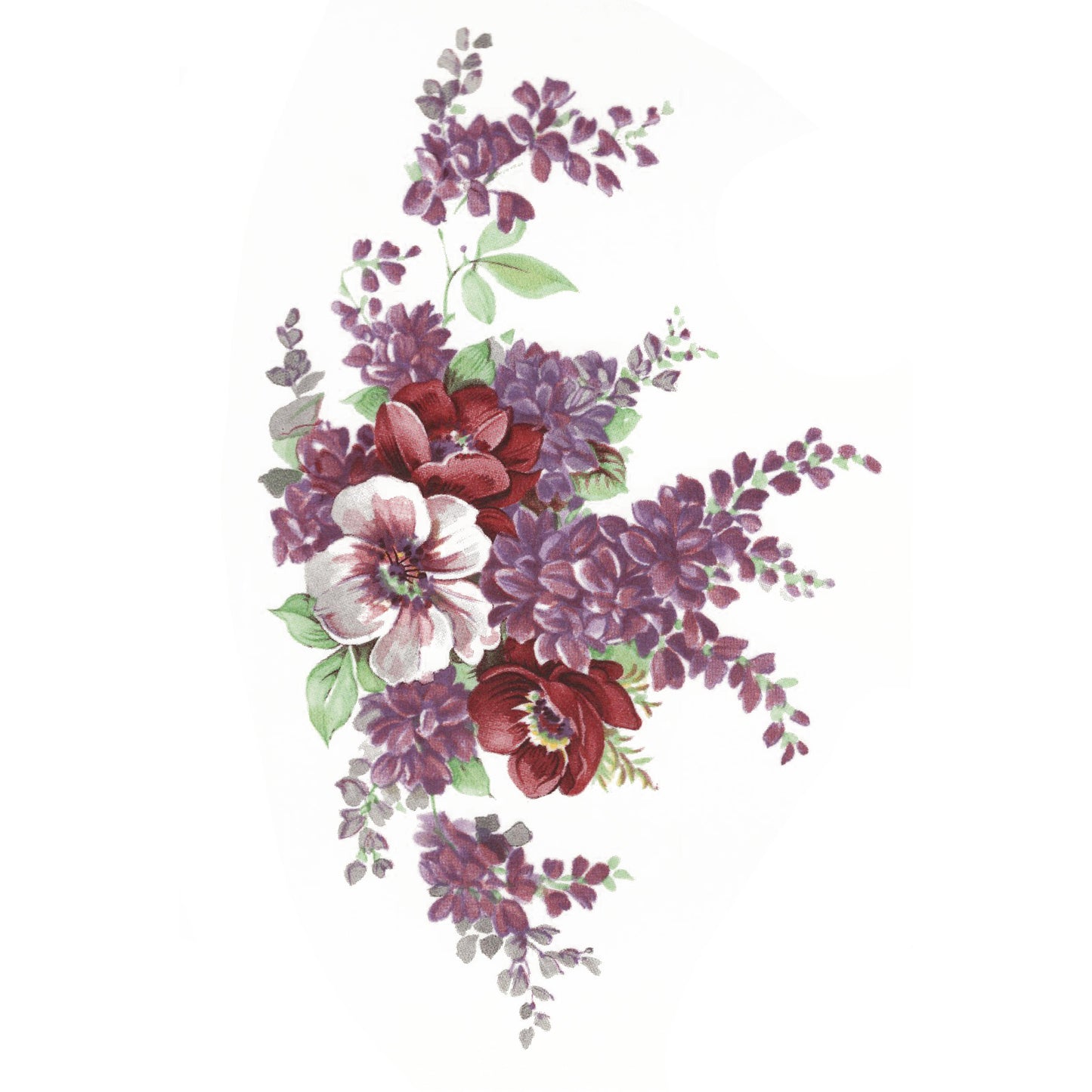 Flowers Lilac Mist Overglaze Ceramic Decals