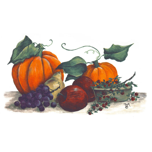 Autumn Harvest Pumpkin Overglaze Ceramic Decals