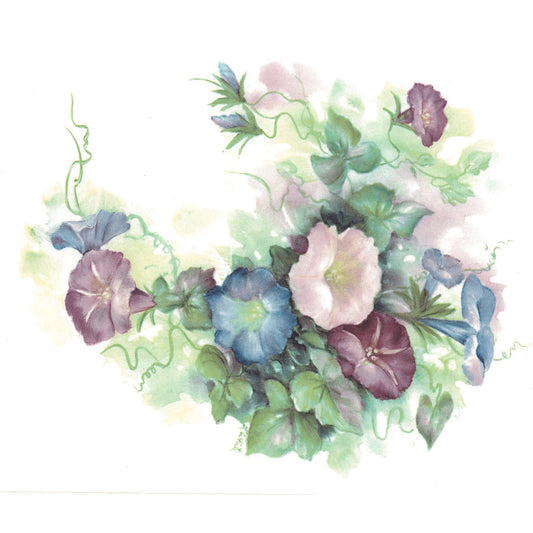 Flowers Morning Glory Overglaze Ceramic Decals