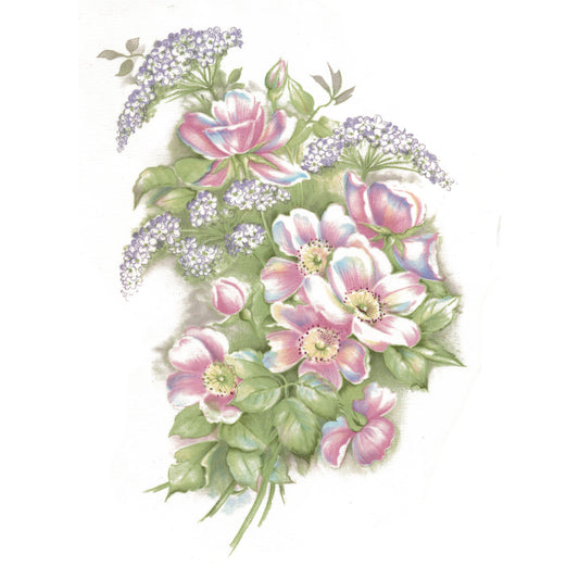 Flowers Dogwood Spray White Pink Overglaze Ceramic Decals