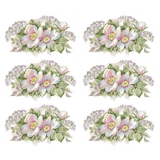 Flowers Dogwood White Pink Overglaze Ceramic Decals