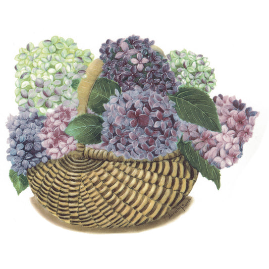 Flowers Hydrangea Basket Overglaze Ceramic Decals