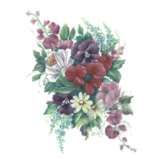 Flower Bouquet by Lois Overglaze Ceramic Decals