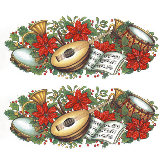 Christmas Yuletide Wrap Overglaze Ceramic Decals