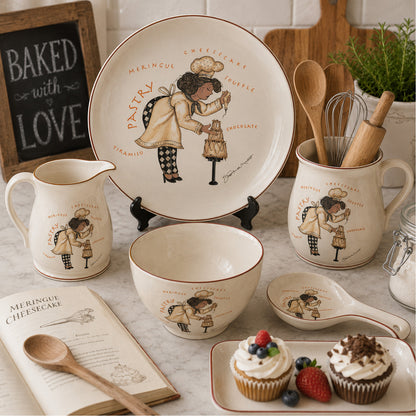 Pastry Chef Cake Decorator Overglaze Ceramic Decals