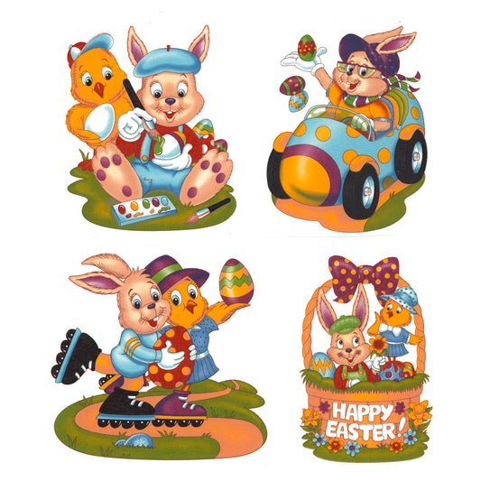 Easter Bunny Rabbits Chicks Overglaze Ceramic Decals