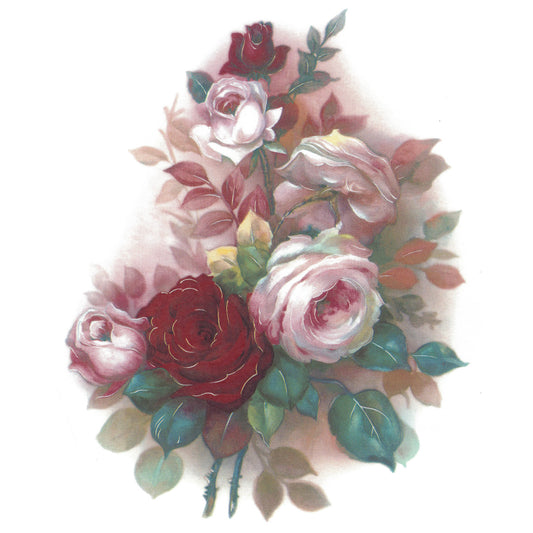 Flowers Rose Bouquet Overglaze Ceramic Decals