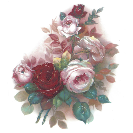 Flowers Rose Bouquet Overglaze Ceramic Decals