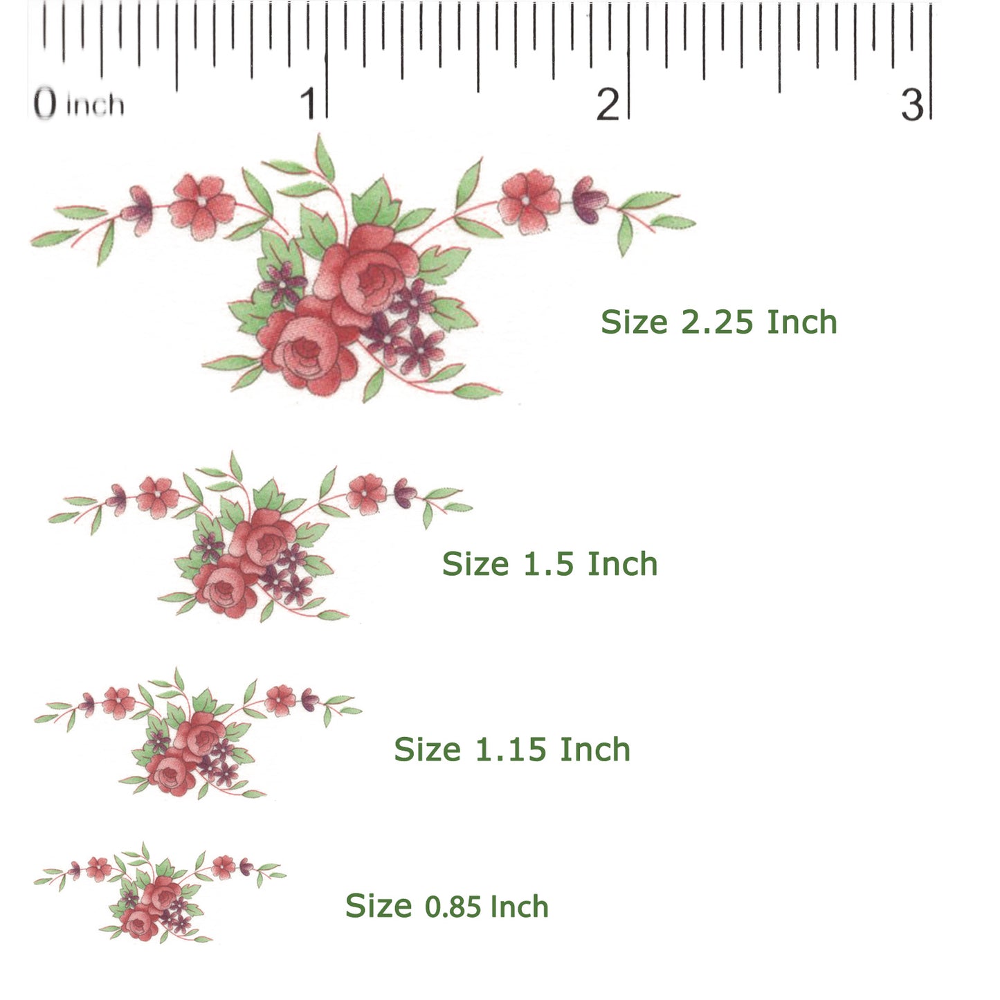 Flowers Pink Floral Border Overglaze Ceramic Decals