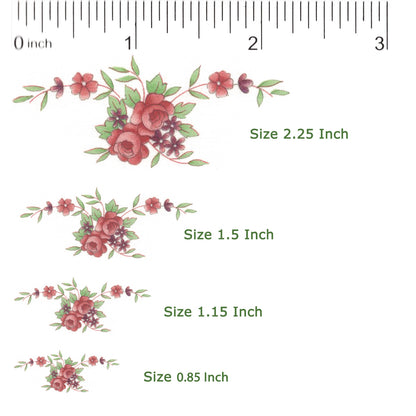 Flowers Pink Floral Border Overglaze Ceramic Decals