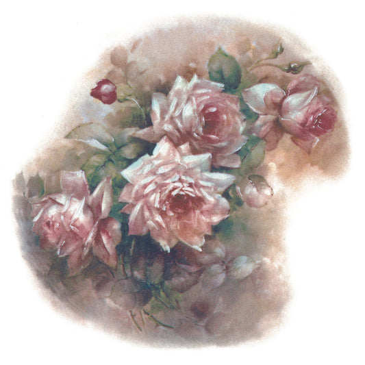 Pink Rose Overglaze Ceramic Decals