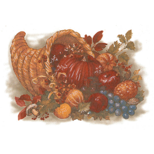 Thanksgiving Cornucopia Overglaze Ceramic Decals