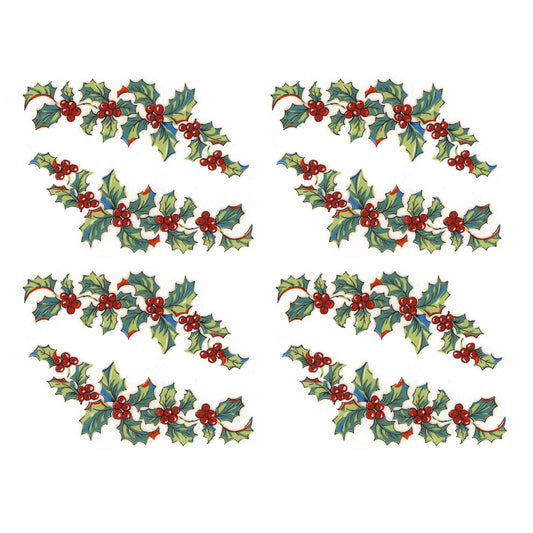 Christmas Holly Berries Overglaze Ceramic Decals