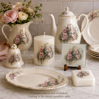 Flowers Roseland Roses Overglaze Ceramic Decals