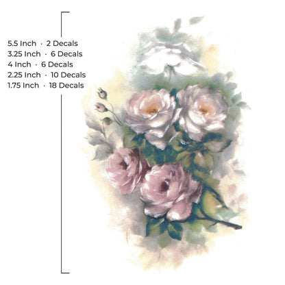 Flowers Roseland Roses Overglaze Ceramic Decals