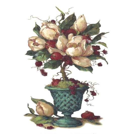 Flowers Magnolia Topiary Overglaze Ceramic Decals