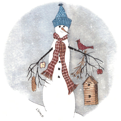 Christmas Snowman Birdhouse Overglaze Ceramic Decals