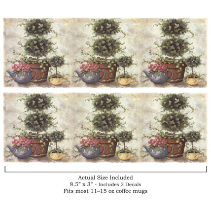 Topiary Tea Pots Overglaze Ceramic Decals