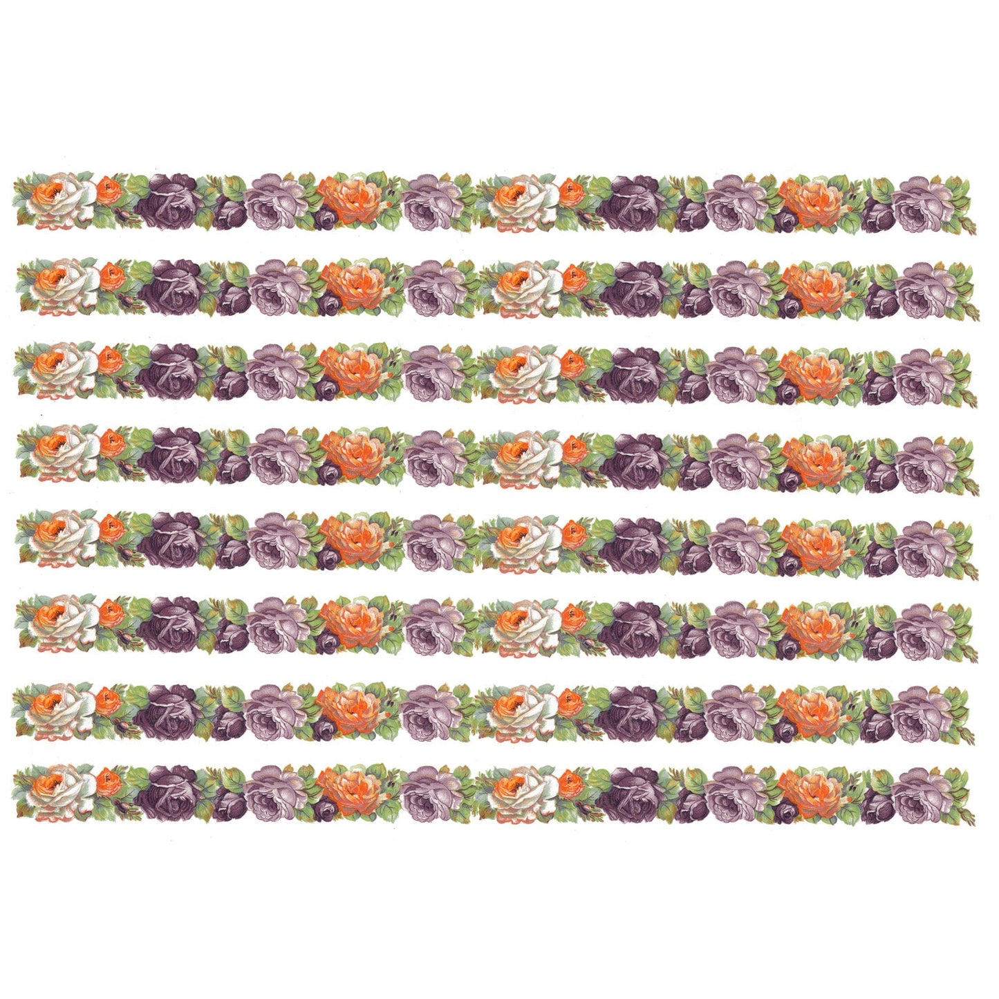 Roses Borders and Curves Overglaze Ceramic Decals