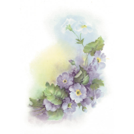 Flowers Pastel Purple Pansy Overglaze Ceramic Decals