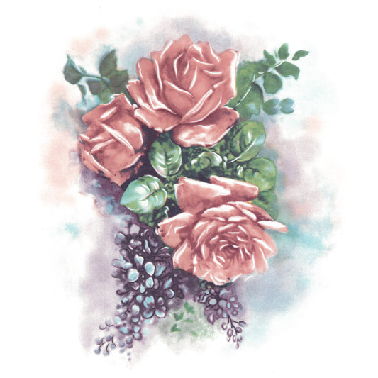 Flowers Rose Lilac Overglaze Ceramic Decals