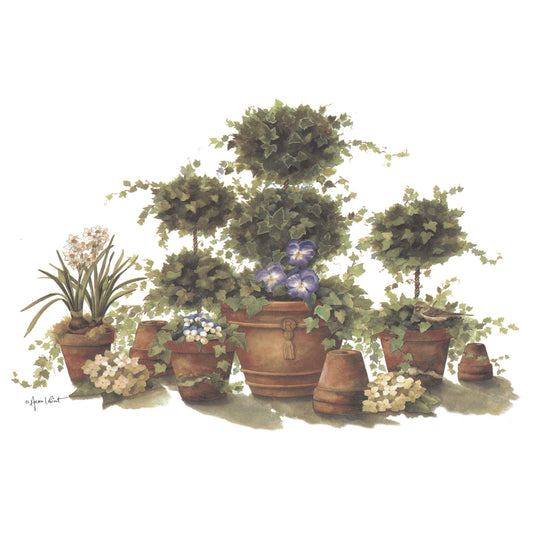 Rachel's Topiary Pots Overglaze Ceramic Decals