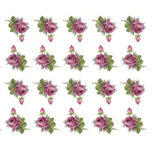 Flowers Rose Camille Overglaze Ceramic Decals