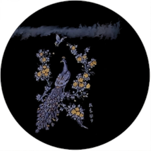 Gold and White Peacock Overglaze Ceramic Decals