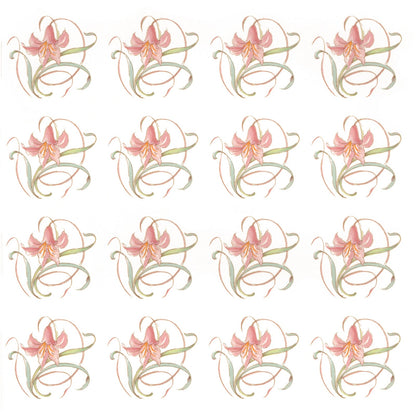 Flowers Peach Day Lily Overglaze Ceramic Decals