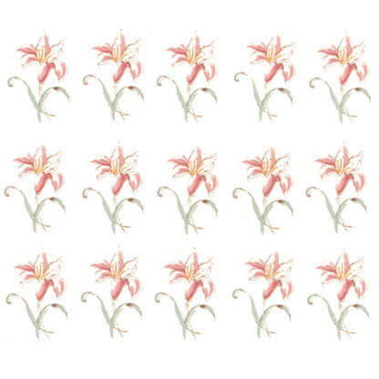 Flowers Peach Day Lily Overglaze Ceramic Decals