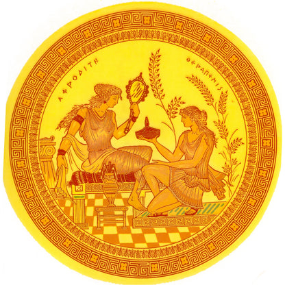 Gold Greek Plate Scenes Overglaze Ceramic Decals
