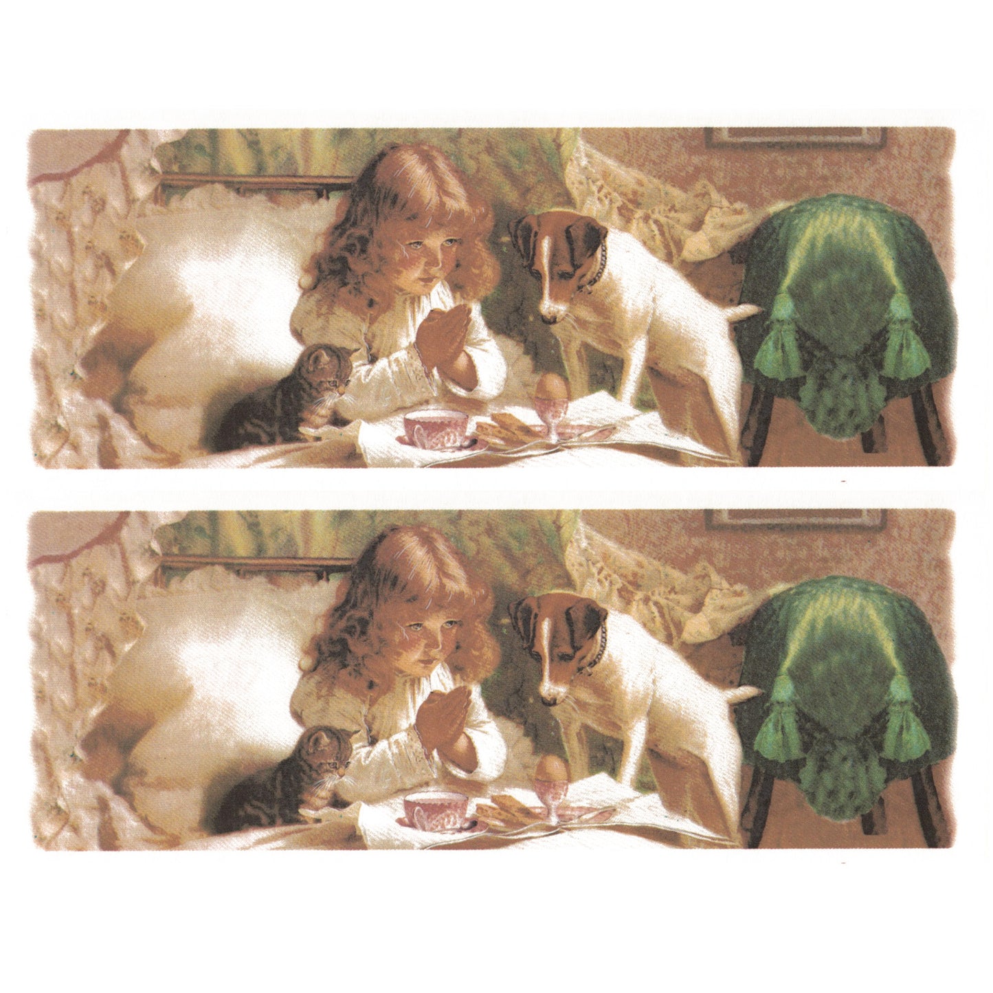 Girl and Dog Overglaze Ceramic Decals