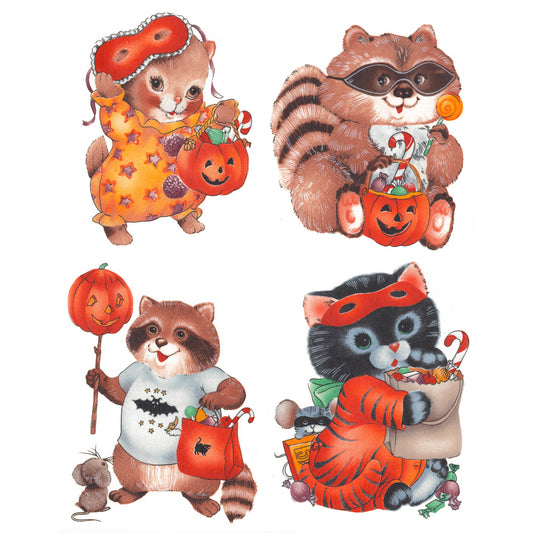 Halloween Animals Pumpkins Overglaze Ceramic Decals