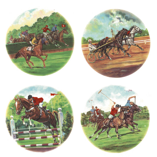 Equestrian Horse Riders Overglaze Ceramic Decals
