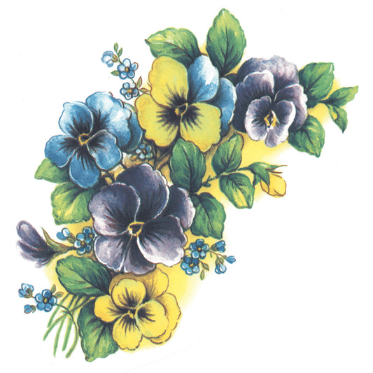 Flowers Pansy Overglaze Waterslide Ceramic Decals