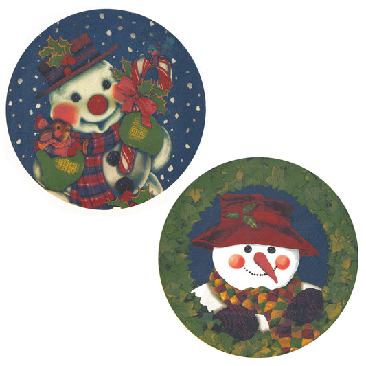 Christmas Snowman Face Overglaze Ceramic Decals