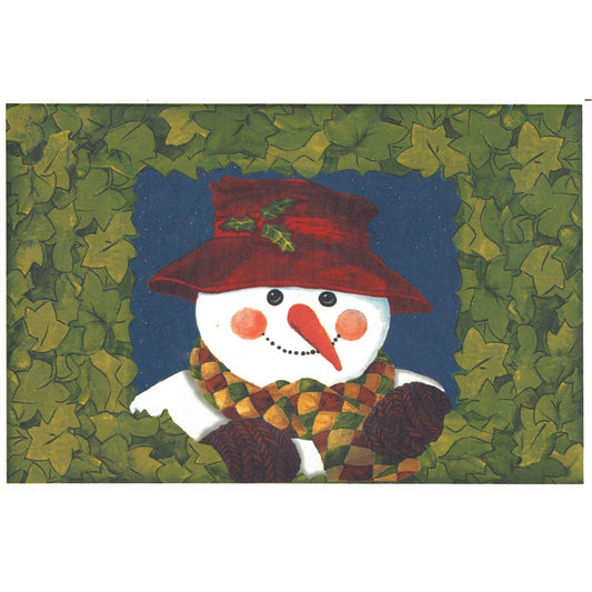 Christmas Snowman Face Tray Style A Overglaze Waterslide Ceramic Decals