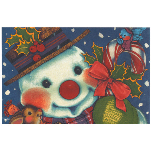 Christmas Snowman Face Tray Style B Overglaze Waterslide Ceramic Decals