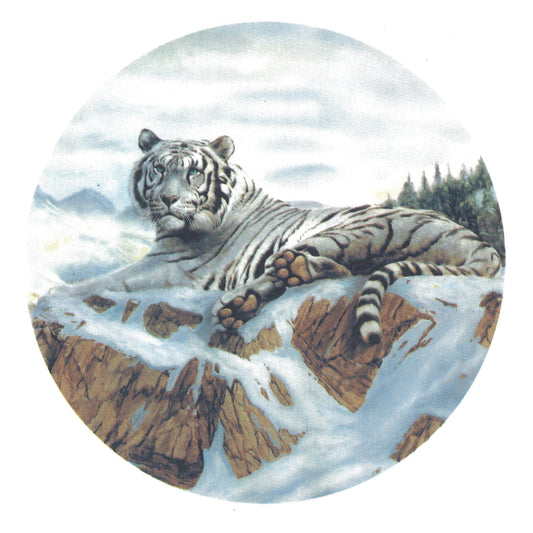 White Tiger Overglaze Ceramic Decals