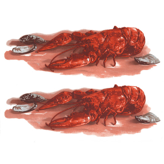 Lobster Seafood Overglaze Ceramic Decals